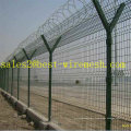 Anti Climb Security Airport Fence with Razor Barbed Wire Top